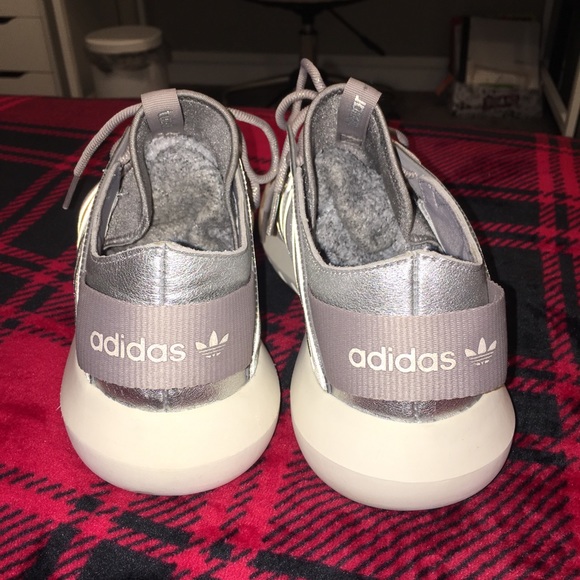 Reflective Silver and White Adidas Tubulars - Picture 4 of 6